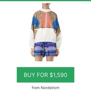 Burberry colorblock panel jacket large